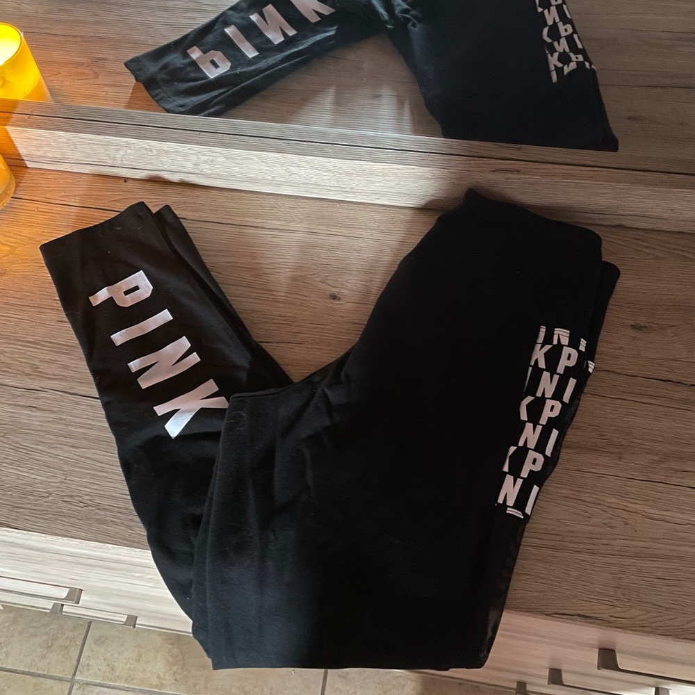 Victoria’s Secret pink black leggings